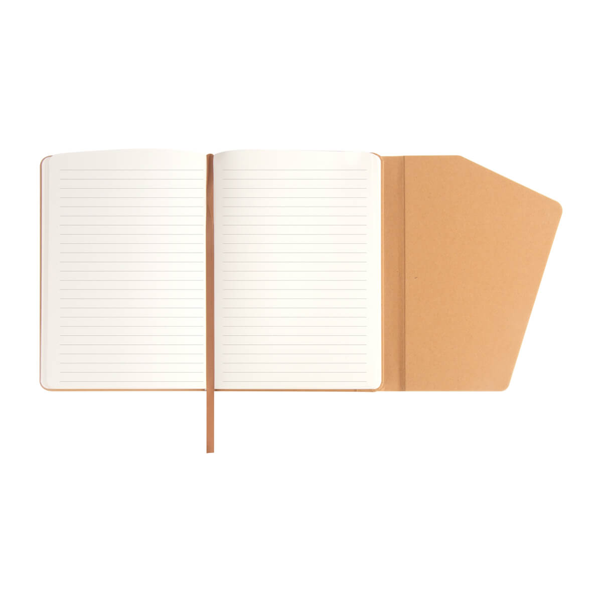 Libreta ecológica de corcho personalizada con cierre magnético, hojas rayadas y cubierta rígida para empresas.