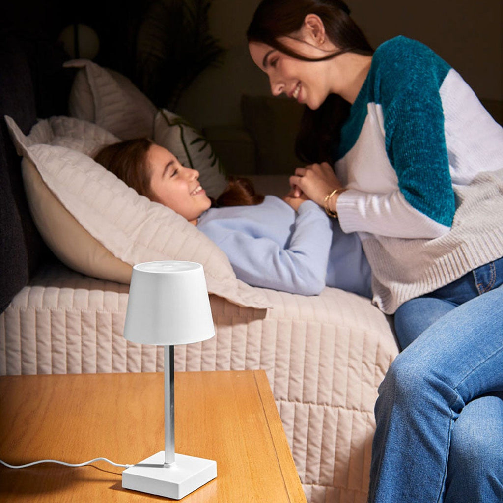 Lámpara de mesa LED con botón táctil y 3 intensidades personalizada para empresas.
