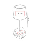 Lámpara de mesa LED con botón táctil y 3 intensidades personalizada para empresas.