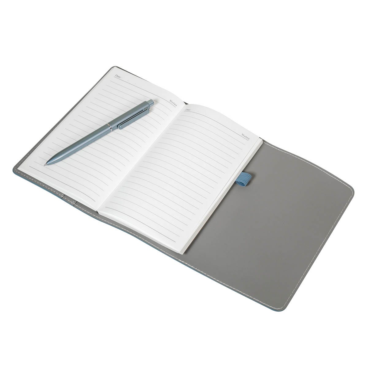 Kit ejecutivo premium personalizado con termo de acero inoxidable, libreta de curpiel, bolígrafo y caja de presentación.