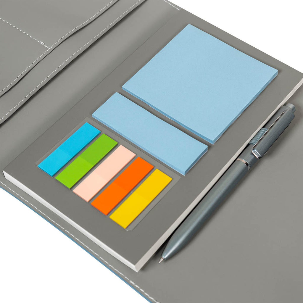 Kit ejecutivo premium personalizado con termo de acero inoxidable, libreta de curpiel, bolígrafo y caja de presentación.