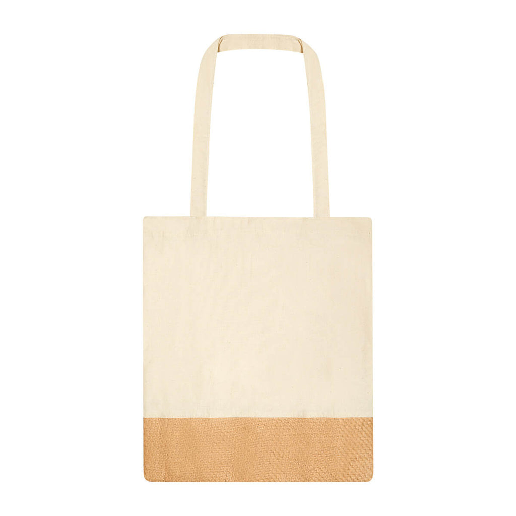 Kit ecológico personalizado con libreta, bolsa de algodón tipo tote, bolígrafo y caja de presentación para empresas.