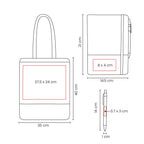 Kit ecológico personalizado con libreta, bolsa de algodón tipo tote, bolígrafo y caja de presentación para empresas.