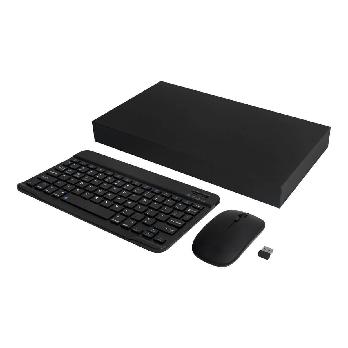 Set de teclado y mouse inalámbricos con Bluetooth, luz RGB y caja de regalo personalizable para empresas.