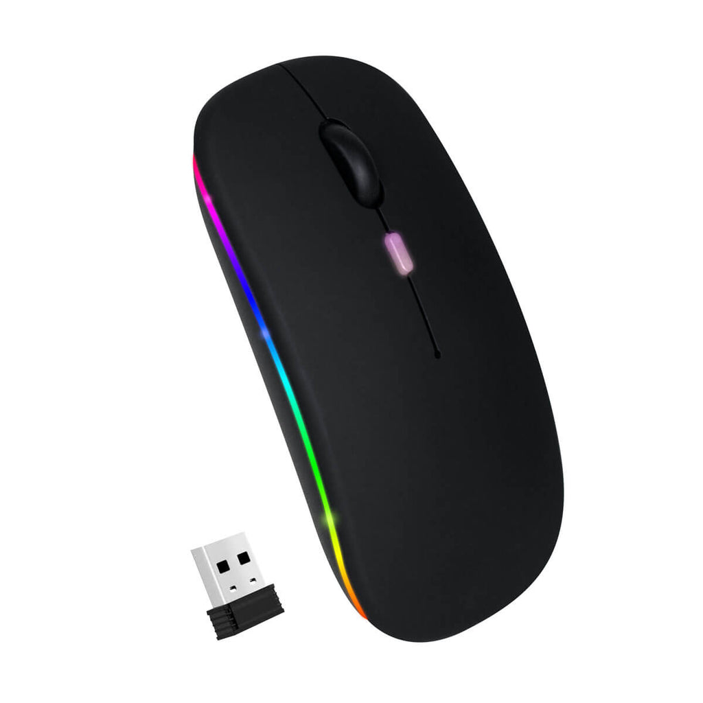 Set de teclado y mouse inalámbricos con Bluetooth, luz RGB y caja de regalo personalizable para empresas.