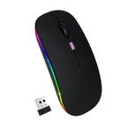 Set de teclado y mouse inalámbricos con Bluetooth, luz RGB y caja de regalo personalizable para empresas.