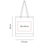 Bolsa ecológica personalizada de yute y algodón con asas resistentes para eventos corporativos y promociones empresariales.
