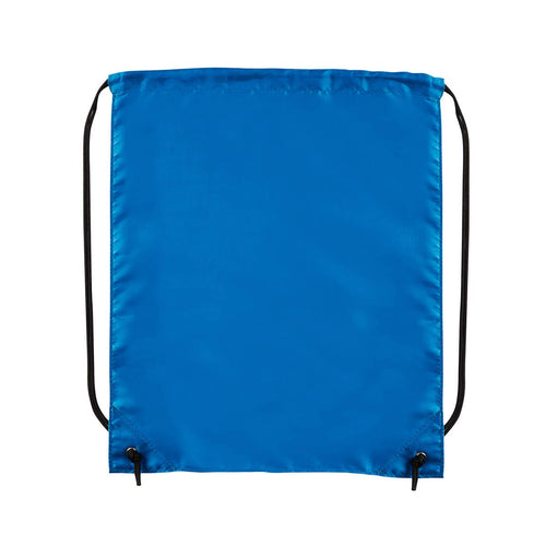 Bolsa mochila promocional personalizada con cordón y cierre de jareta para eventos corporativos y campañas publicitarias.