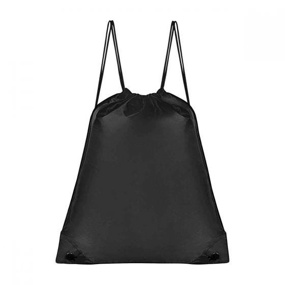 Bolsa mochila promocional personalizada con cordón y cierre de jareta para eventos corporativos y campañas publicitarias.