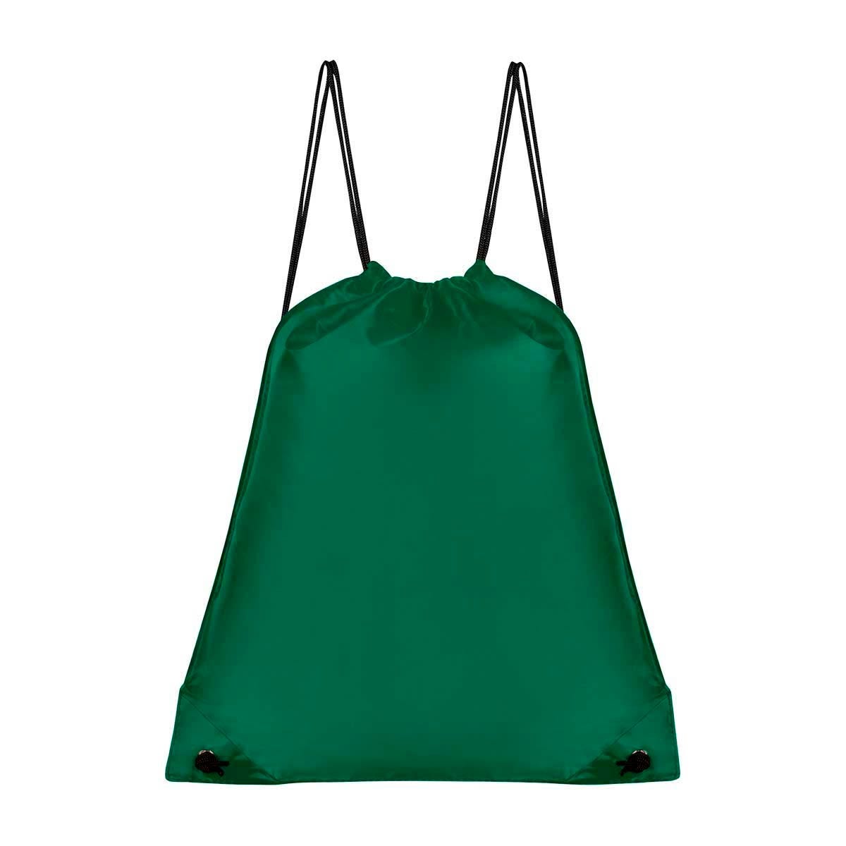 Bolsa mochila promocional personalizada con cordón y cierre de jareta para eventos corporativos y campañas publicitarias.