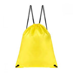 Bolsa mochila promocional personalizada con cordón y cierre de jareta para eventos corporativos y campañas publicitarias.