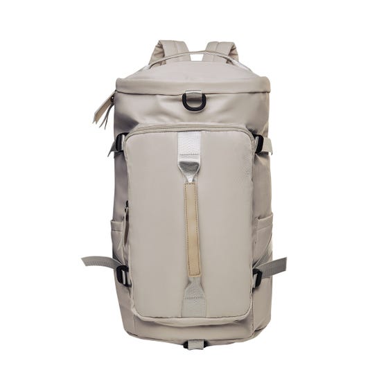 Mochila de viaje personalizada para empresas con compartimento para laptop de 14 pulgadas y espacio independiente para calzado.