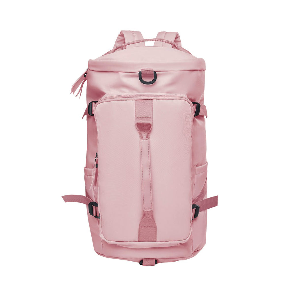 Mochila de viaje personalizada para empresas con compartimento para laptop de 14 pulgadas y espacio independiente para calzado.