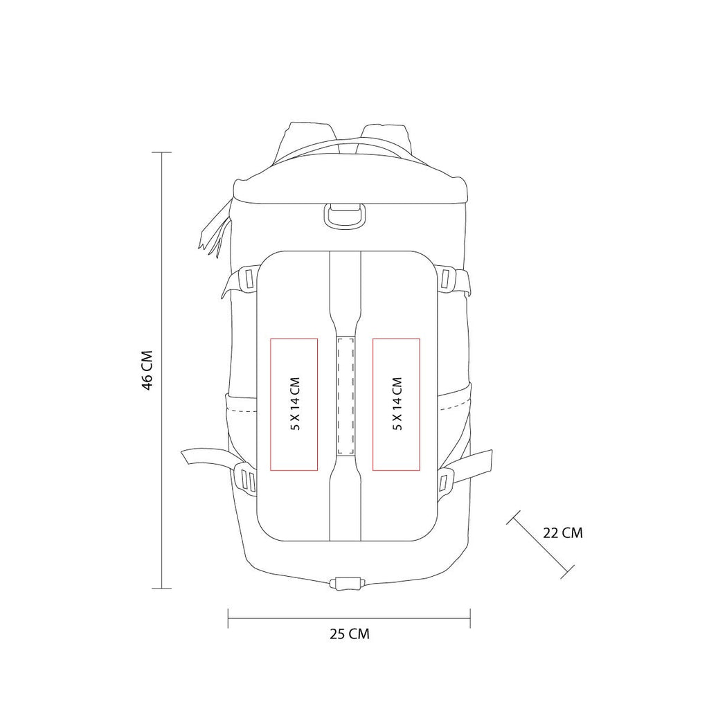 Mochila de viaje personalizada para empresas con compartimento para laptop de 14 pulgadas y espacio independiente para calzado.