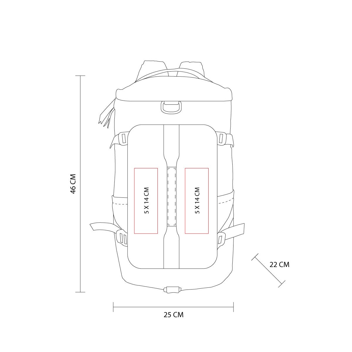 Mochila de viaje personalizada para empresas con compartimento para laptop de 14 pulgadas y espacio independiente para calzado.