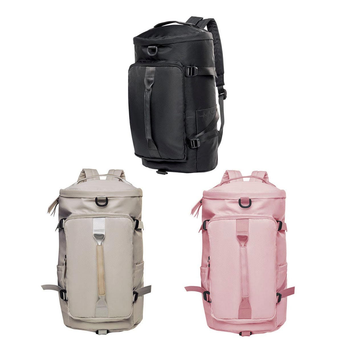 Mochila de viaje personalizada para empresas con compartimento para laptop de 14 pulgadas y espacio independiente para calzado.