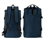 Mochila maleta promocional personalizada para empresas con compartimento para laptop de 17 pulgadas y espacio independiente para calzado.