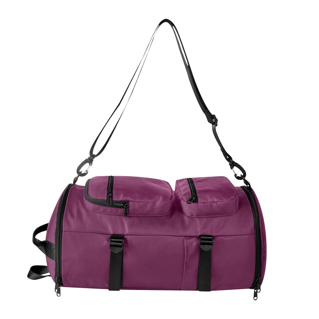 Mochila maleta promocional personalizada para empresas con compartimento para laptop de 17 pulgadas y espacio independiente para calzado.