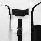 Mochila de viaje promocional personalizada para empresas con compartimento para laptop de 16 pulgadas y bolsillos laterales funcionales.