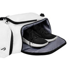 Mochila de viaje promocional personalizada para empresas con compartimento para laptop de 16 pulgadas y bolsillos laterales funcionales.