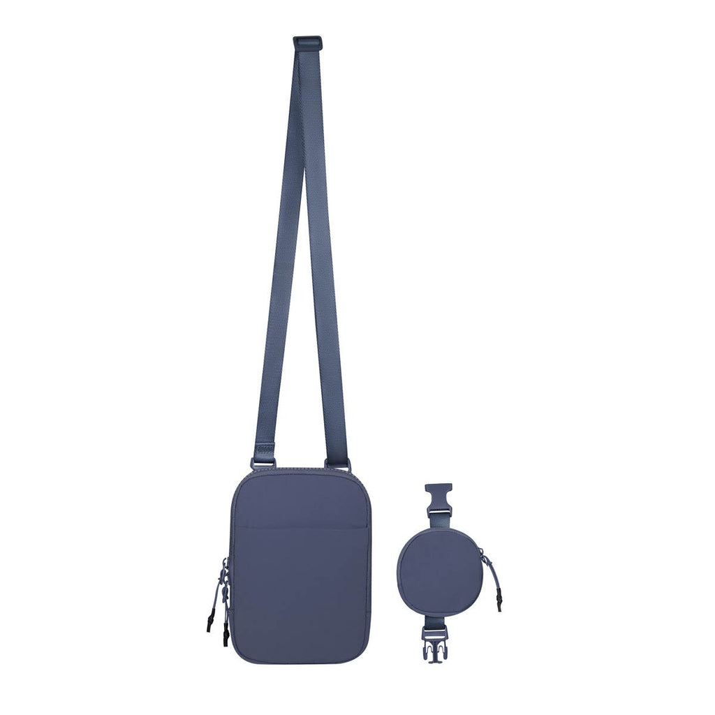 Bolso crossbody de viaje personalizado con compartimentos, correa ajustable y monedero para empresas.