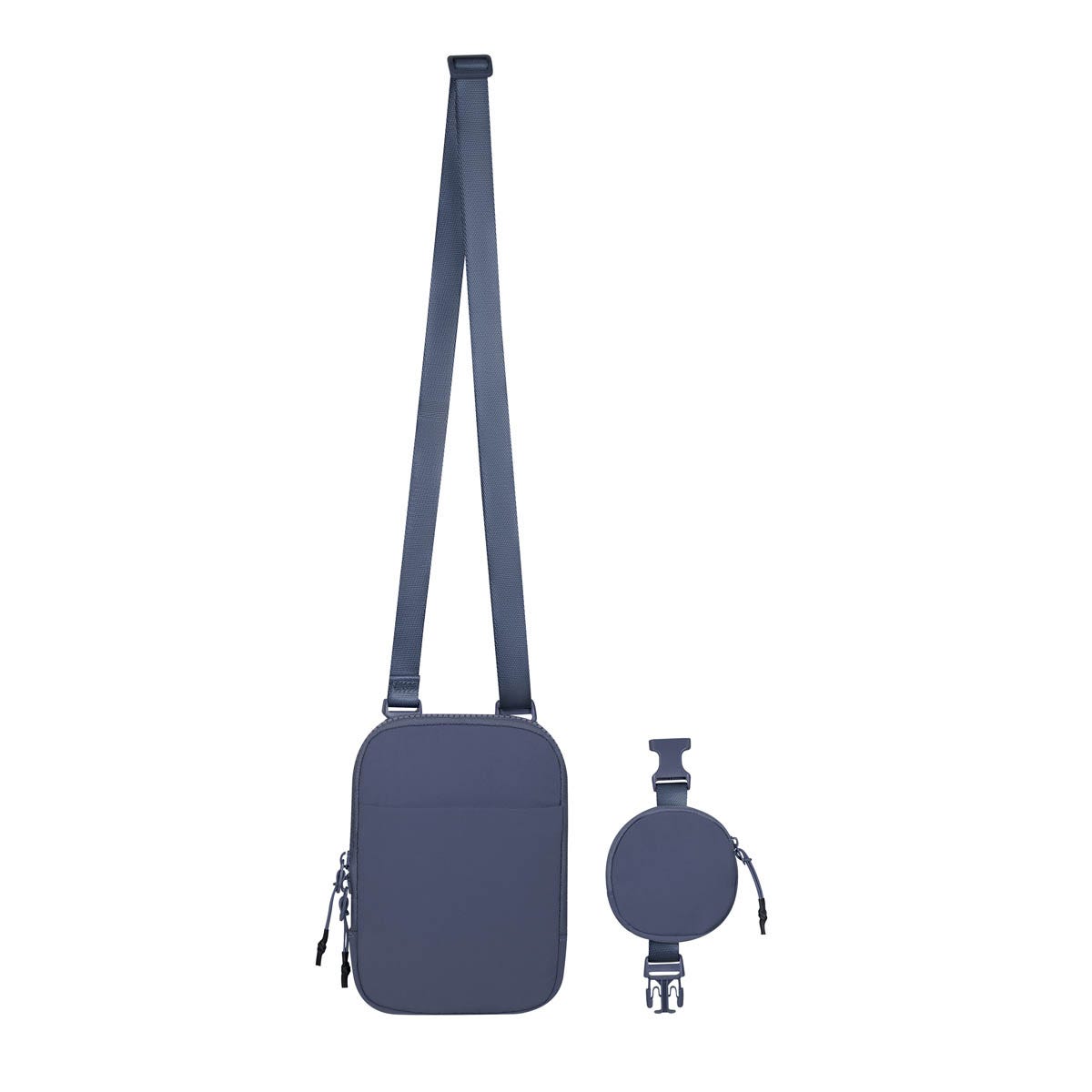 Bolso crossbody de viaje personalizado con compartimentos, correa ajustable y monedero para empresas.