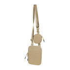 Bolso crossbody de viaje personalizado con compartimentos, correa ajustable y monedero para empresas.