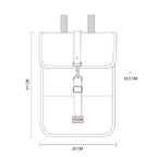 Mochila ejecutiva personalizada de curpiel con placa metálica para grabado láser y compartimento para laptop de 14 pulgadas.