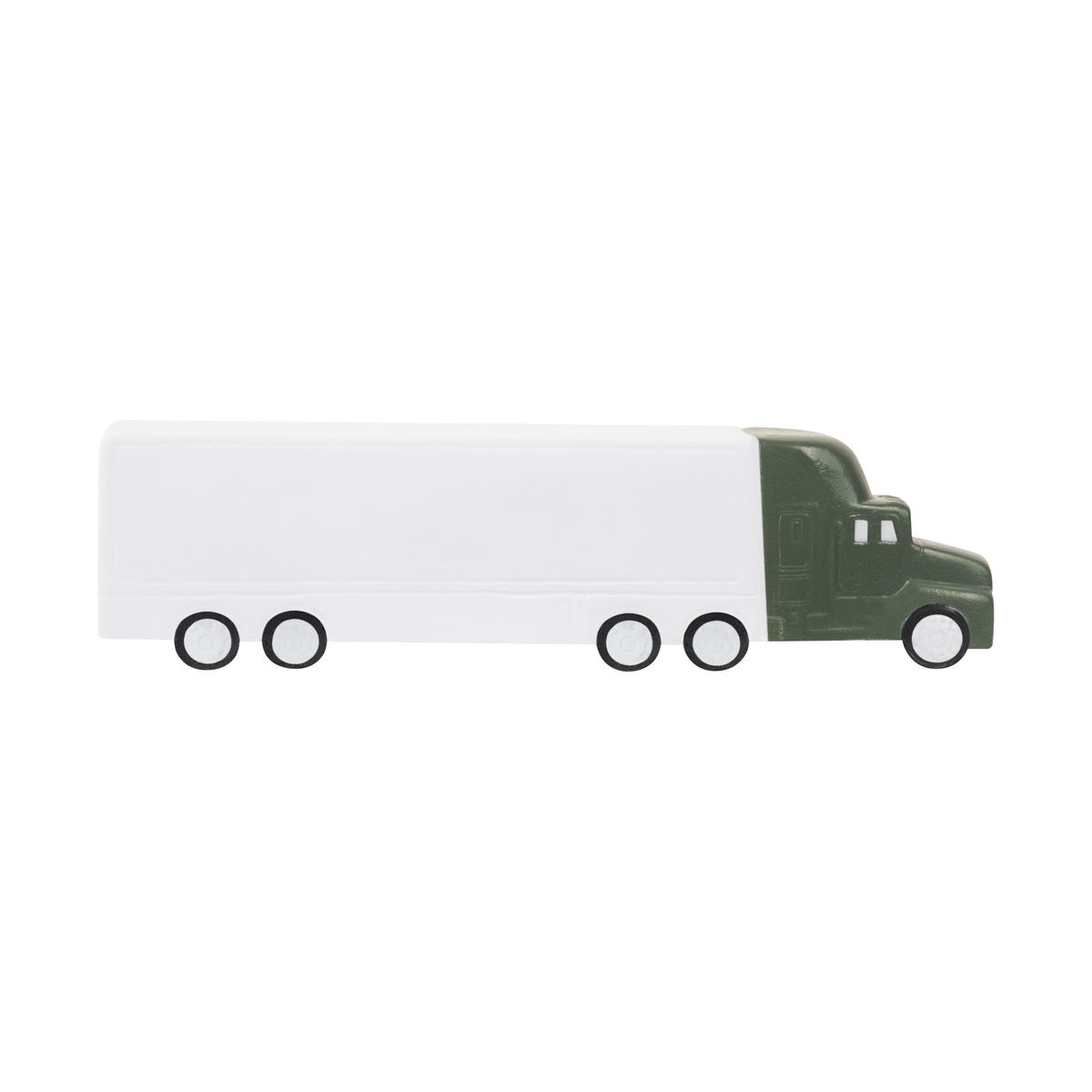 Anti-stress promocional con figura de tráiler personalizado para empresas de transporte y logística.