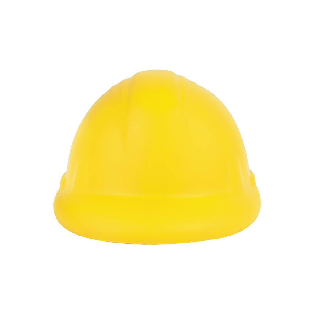 Anti-stress promocional con forma de casco personalizado para empresas de construcción e industria.