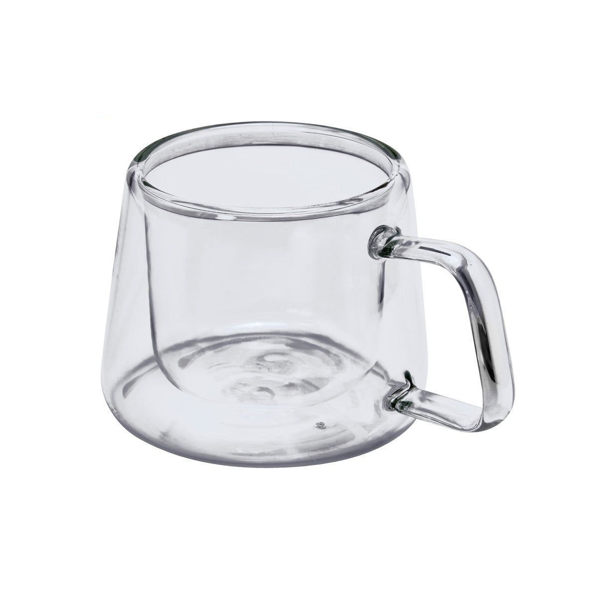 Taza de vidrio doble pared personalizada de borosilicato para café, té y regalos corporativos empresariales.