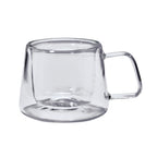 Taza de vidrio doble pared personalizada de borosilicato para café, té y regalos corporativos empresariales.