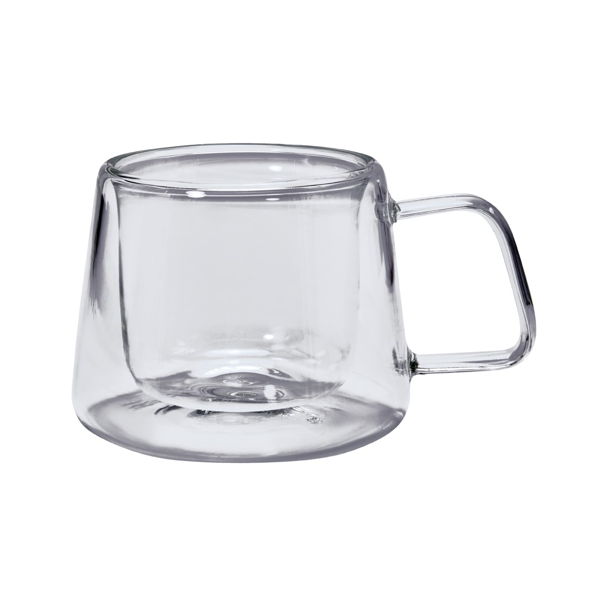 Taza de vidrio doble pared personalizada de borosilicato para café, té y regalos corporativos empresariales.