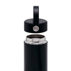 Termo de acero inoxidable y bambú personalizado de 400 ml con cierre al vacío y caja individual para empresas.