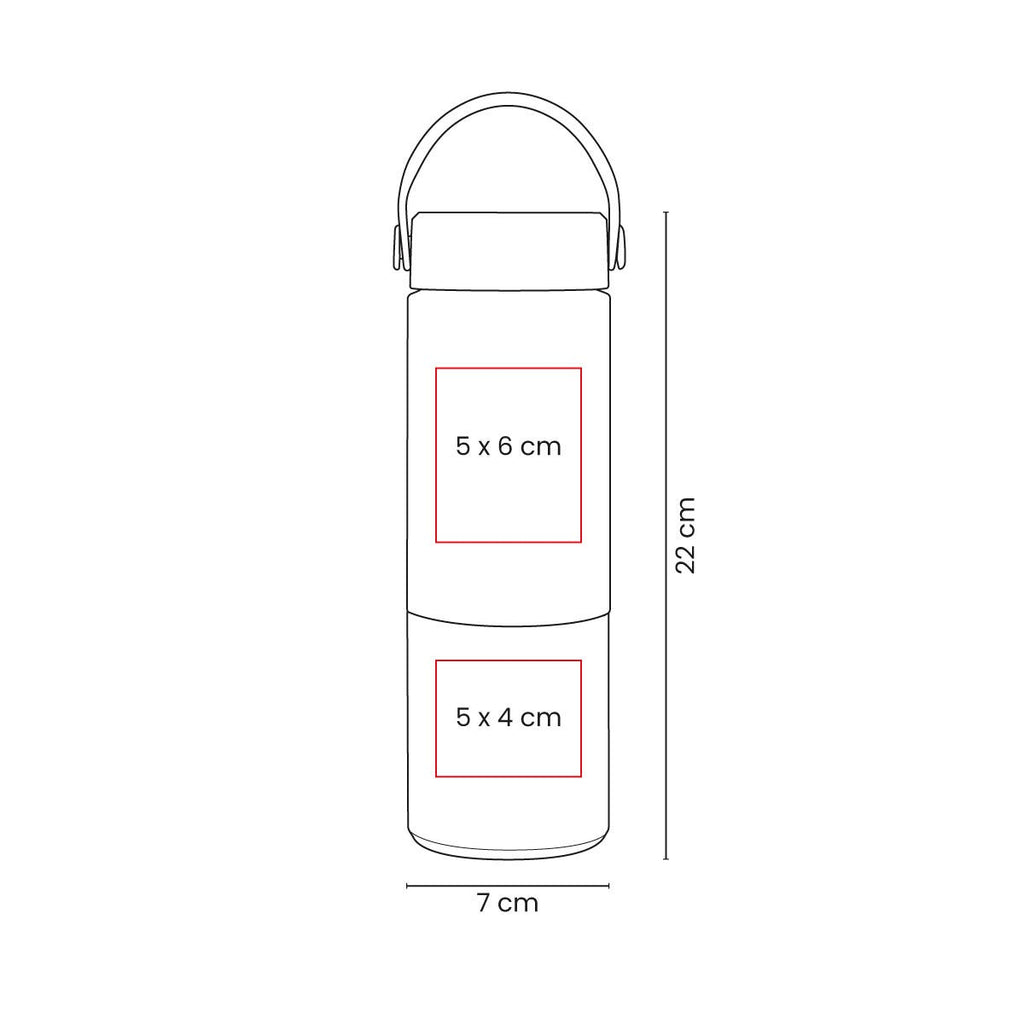 Termo de acero inoxidable y bambú personalizado de 400 ml con cierre al vacío y caja individual para empresas.