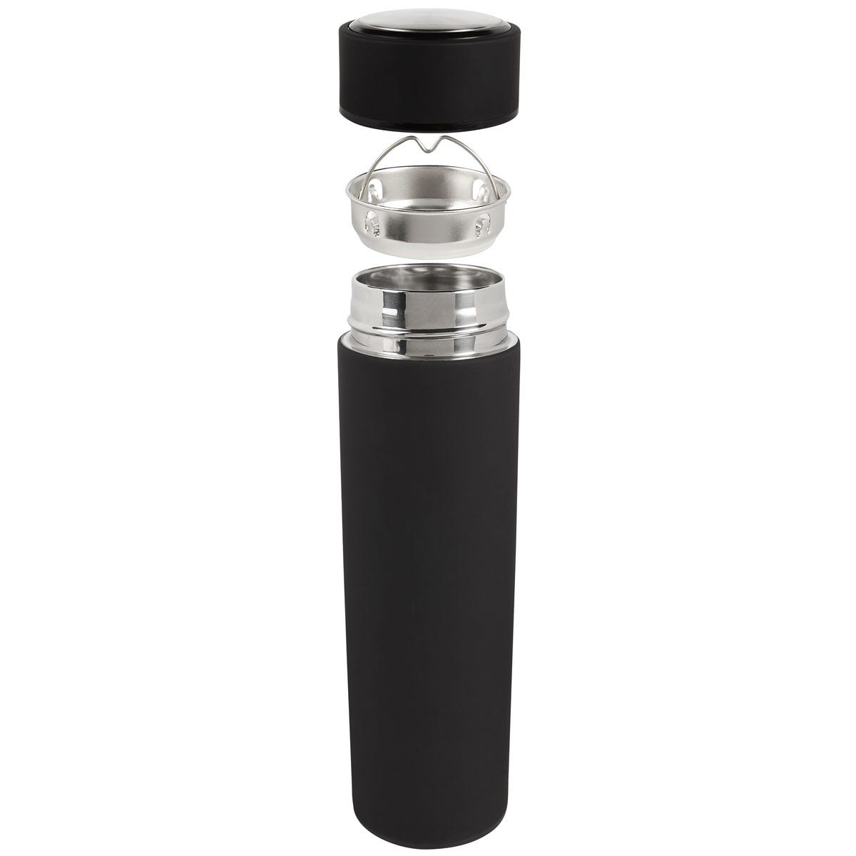 Termo de acero inoxidable personalizado de 500 ml con doble pared, infusionador y grabado láser para empresas.