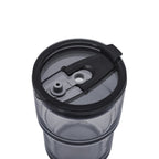 Vaso de vidrio personalizado de 450 ml con tapa, popote reutilizable y personalización para empresas.