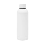 Termo de acero inoxidable personalizado de 520 ml con acabado rubber, doble pared y cerrado al vacío para empresas.