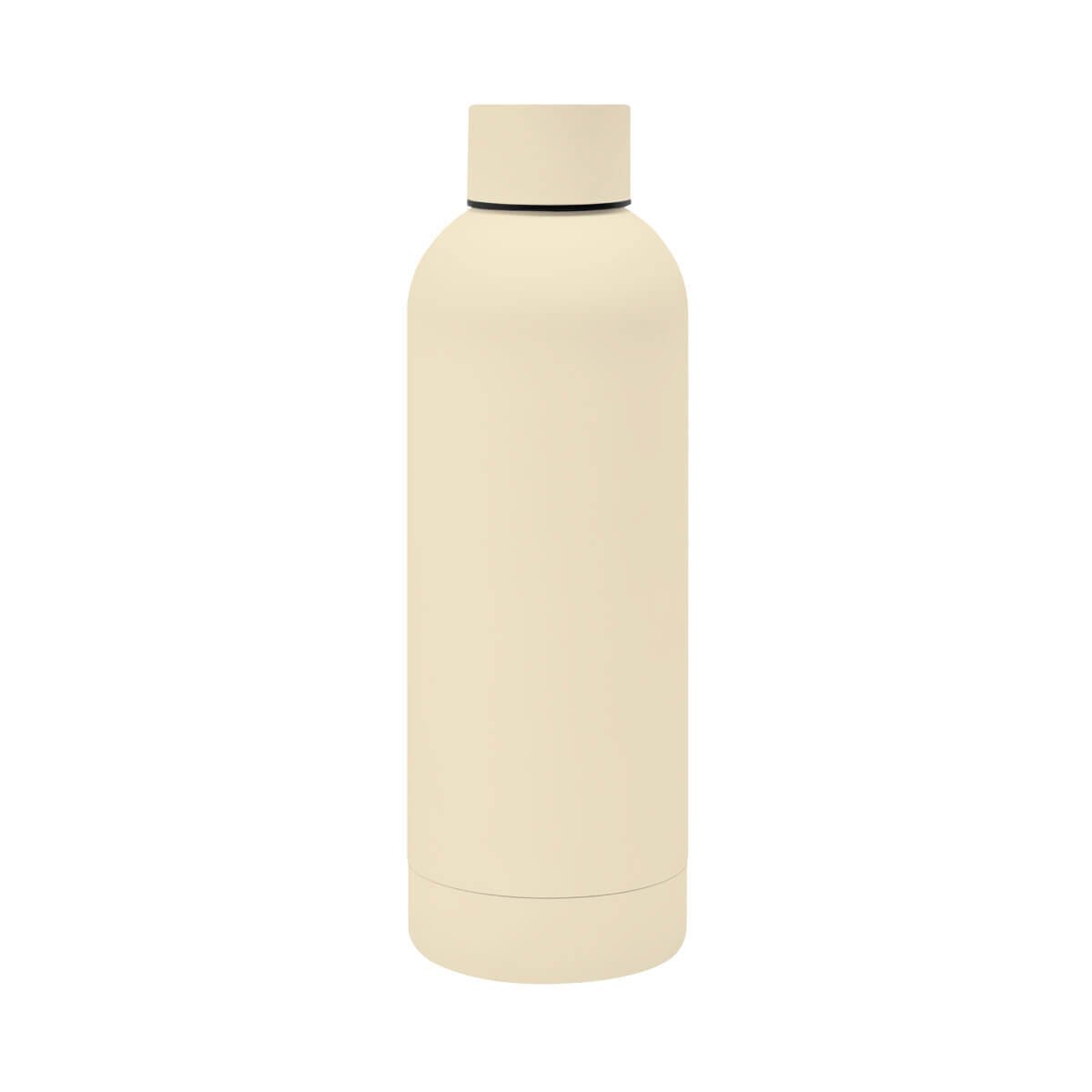 Termo de acero inoxidable personalizado de 520 ml con acabado rubber, doble pared y cerrado al vacío para empresas.