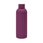 Termo de acero inoxidable personalizado de 520 ml con acabado rubber, doble pared y cerrado al vacío para empresas.