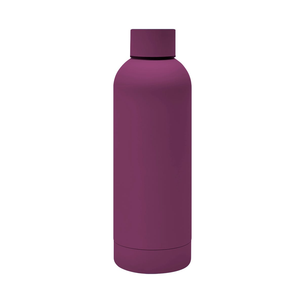 Termo de acero inoxidable personalizado de 520 ml con acabado rubber, doble pared y cerrado al vacío para empresas.