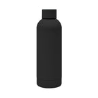 Termo de acero inoxidable personalizado de 520 ml con acabado rubber, doble pared y cerrado al vacío para empresas.