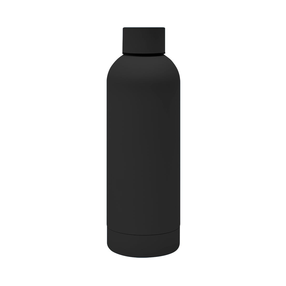 Termo de acero inoxidable personalizado de 520 ml con acabado rubber, doble pared y cerrado al vacío para empresas.
