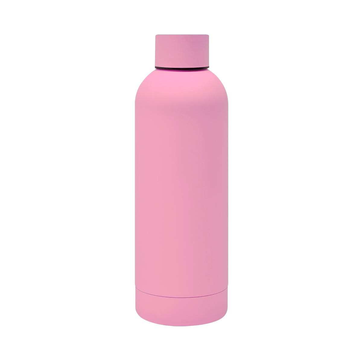 Termo de acero inoxidable personalizado de 520 ml con acabado rubber, doble pared y cerrado al vacío para empresas.
