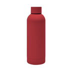 Termo de acero inoxidable personalizado de 520 ml con acabado rubber, doble pared y cerrado al vacío para empresas.