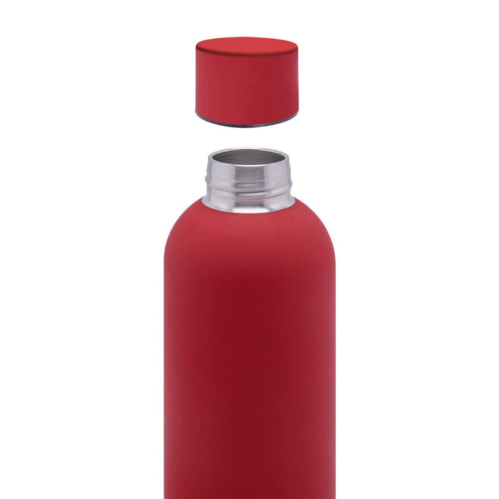 Termo de acero inoxidable personalizado de 520 ml con acabado rubber, doble pared y cerrado al vacío para empresas.