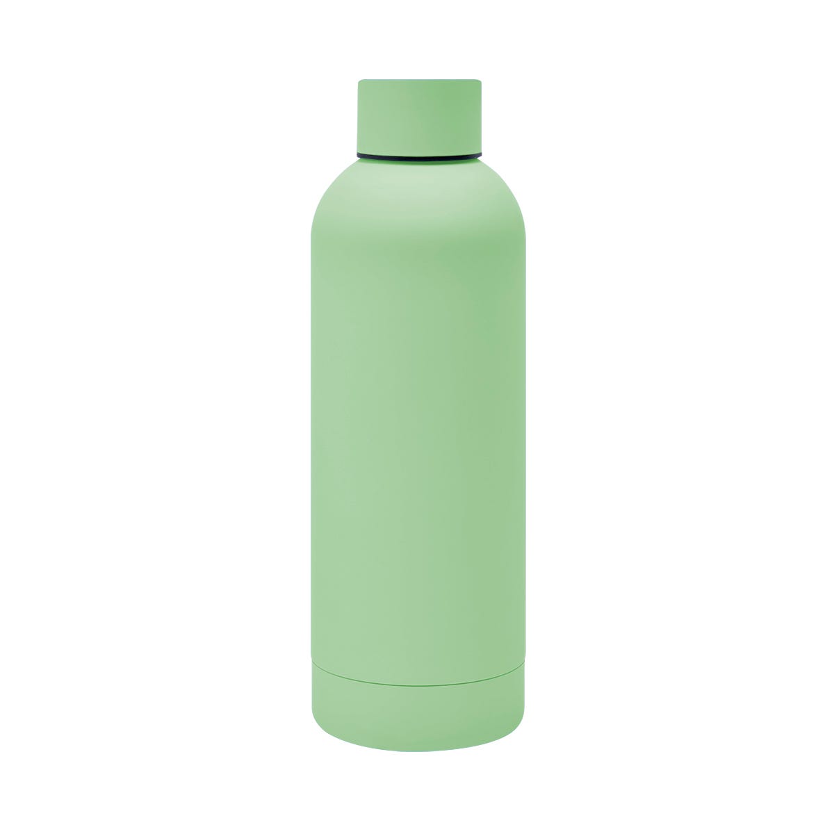 Termo de acero inoxidable personalizado de 520 ml con acabado rubber, doble pared y cerrado al vacío para empresas.