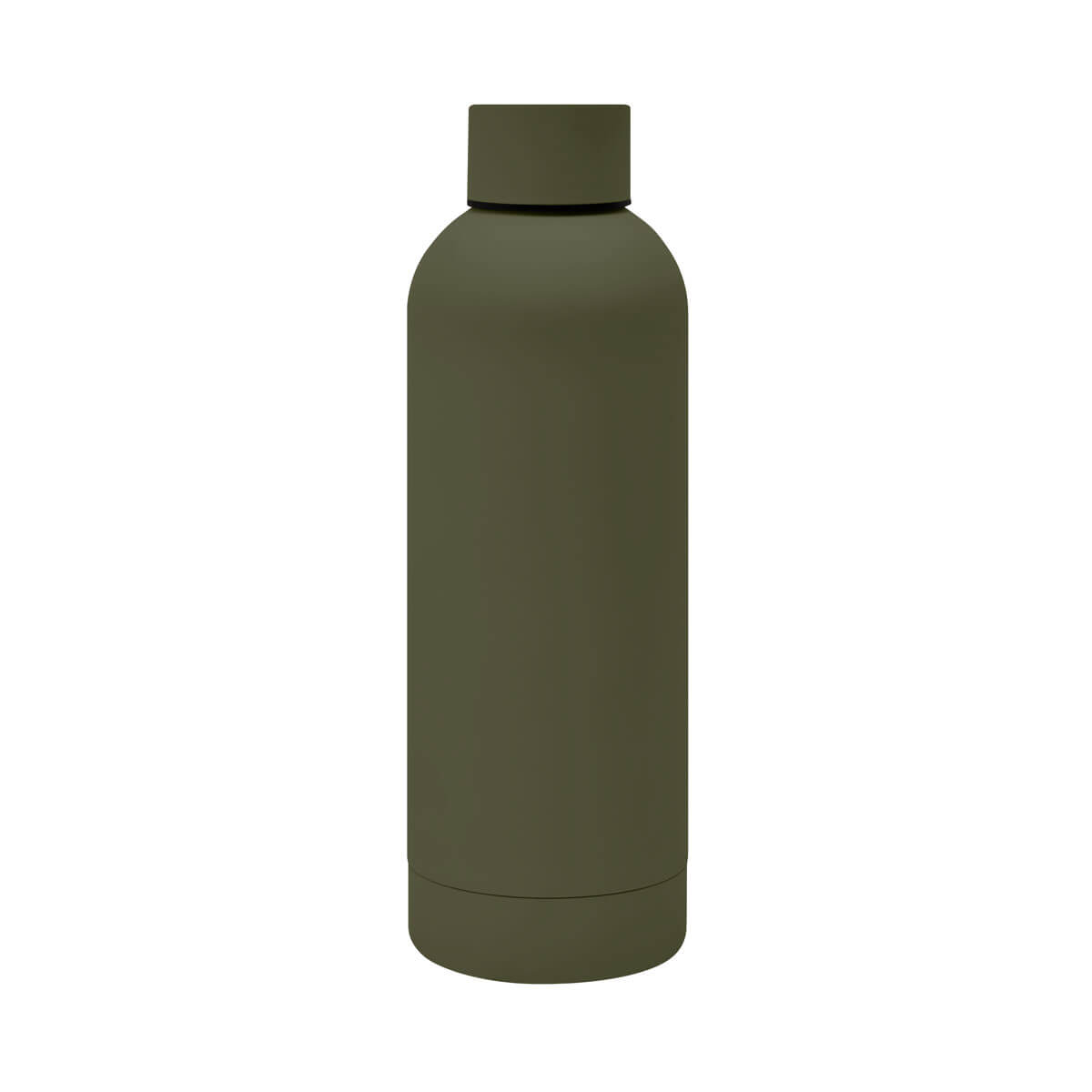 Termo de acero inoxidable personalizado de 520 ml con acabado rubber, doble pared y cerrado al vacío para empresas.
