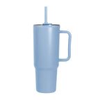 Termo promocional personalizado de 1130 ml con popote, doble pared y tapa push para empresas y eventos corporativos.