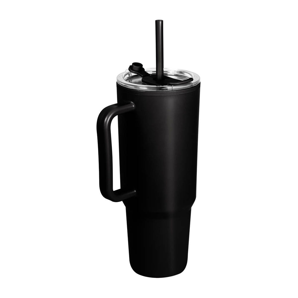 Termo promocional personalizado de 1130 ml con popote, doble pared y tapa push para empresas y eventos corporativos.